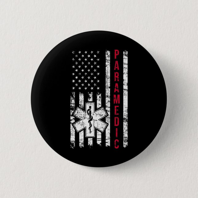 Paramedischer Tag der Unabhängigkeit der amerikani Button (Vorderseite)