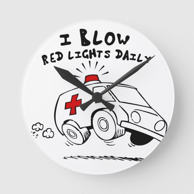 Paramedium Runde Wanduhr (Vorderseite)