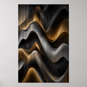 Parametrische Wellenwandkunst Poster
