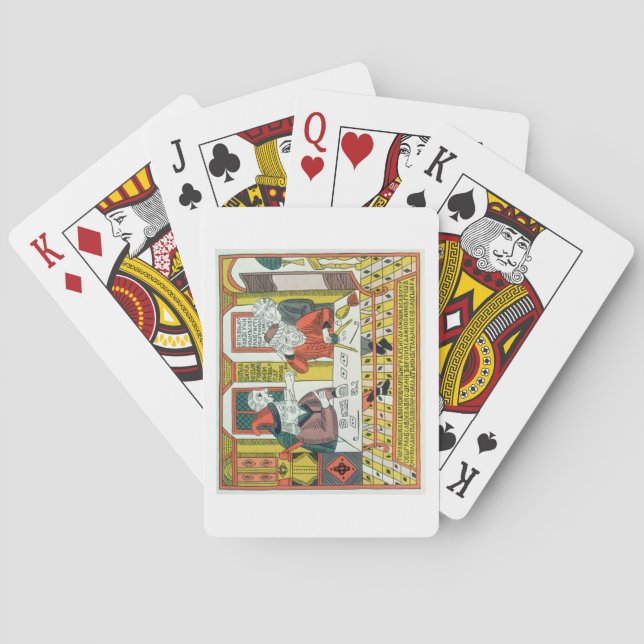 Paramoshka und Savoska (Holzschnittdruck) Spielkarten (Rückseite)