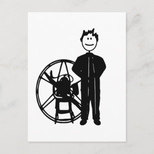 Paramotor Pilot Postkarte