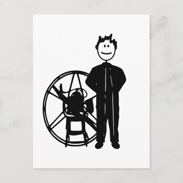 Paramotor Pilot Postkarte (Vorderseite)