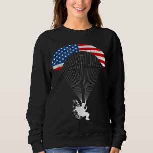 Paramotor Pilot USA Amerikanische Flagge Vintag Pa Sweatshirt