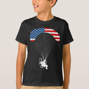 Paramotor Pilot USA Amerikanische Flagge Vintag Pa T-Shirt