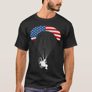 Paramotor Pilot USA Amerikanische Flagge Vintag Pa T-Shirt