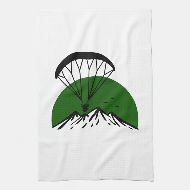 Paramotor Retro Geschirrtuch (Vertikal)
