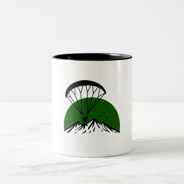 Paramotor Retro Zweifarbige Tasse (Mittel)