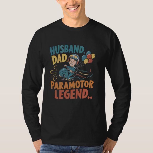Paramotorflugzeug-Paramotor-Pilot T-Shirt (Vorderseite)