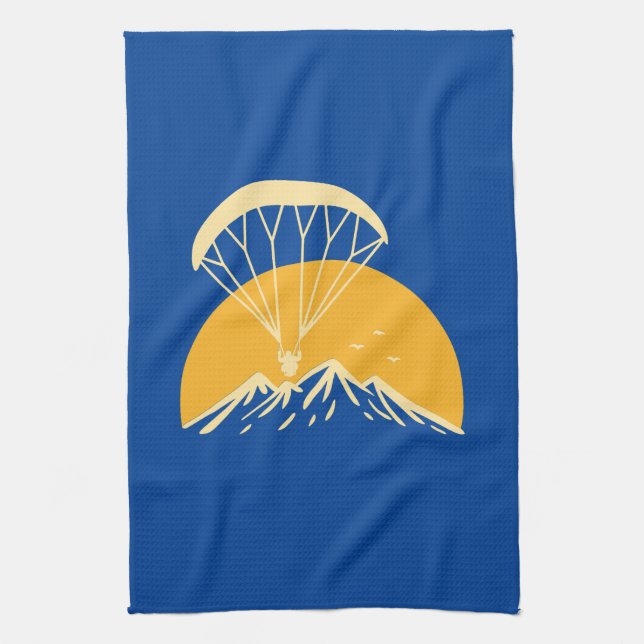 Paramotoring Retro Geschirrtuch (Vertikal)