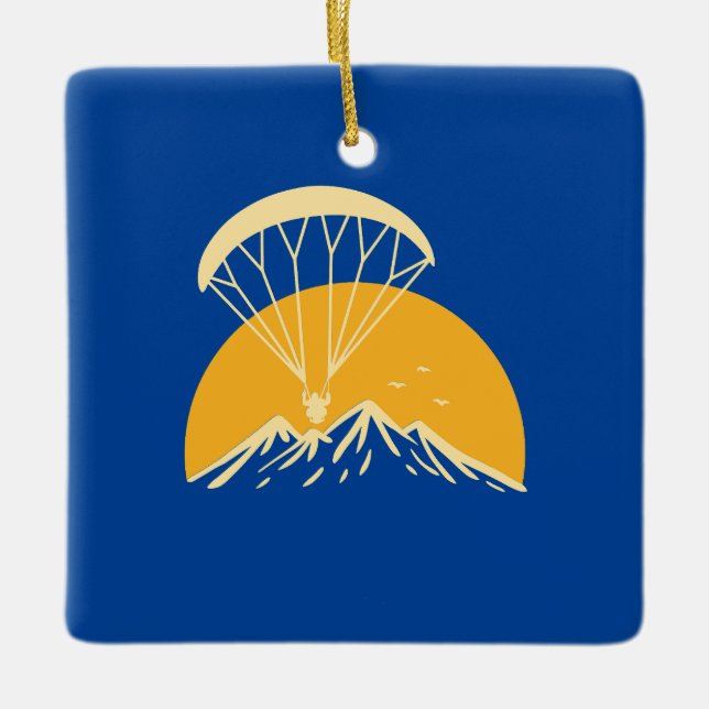 Paramotoring Retro Keramikornament (Vorderseite)