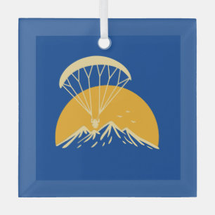 Paramotoring Retro Ornament Aus Glas