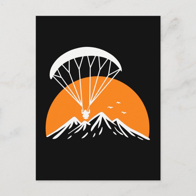 Paramotoring Retro Vintag Postkarte (Vorderseite)