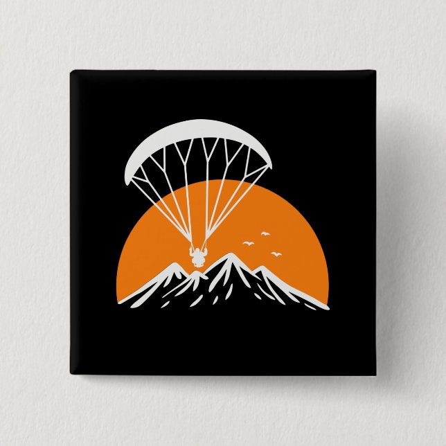 Paramotoring Retro Vintage Button (Vorderseite)