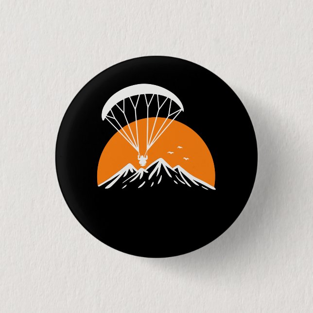 Paramotoring Retro Vintage Button (Vorderseite)