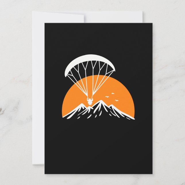 Paramotoring Retro Vintage Einladung (Vorderseite)