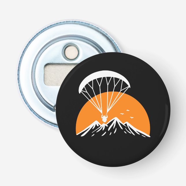Paramotoring Retro Vintage Flaschenöffner (Vorderseite)