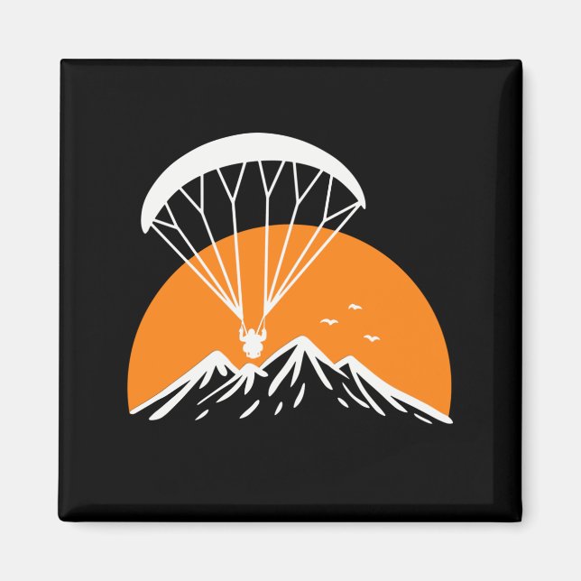 Paramotoring Retro Vintage Magnet (Vorne)