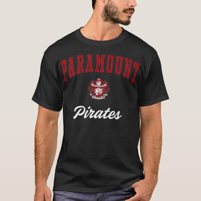 Paramount High School Pirates Premium C3  T-Shirt (Vorderseite)