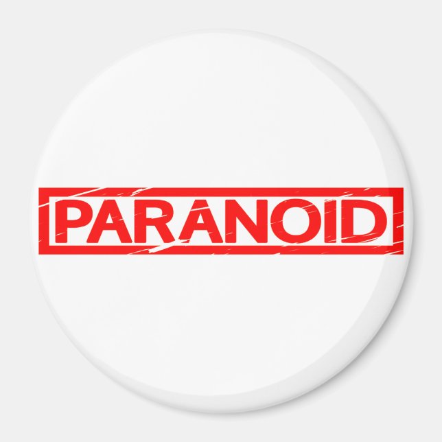 Paranoide Briefmarke Magnet (Vorne)
