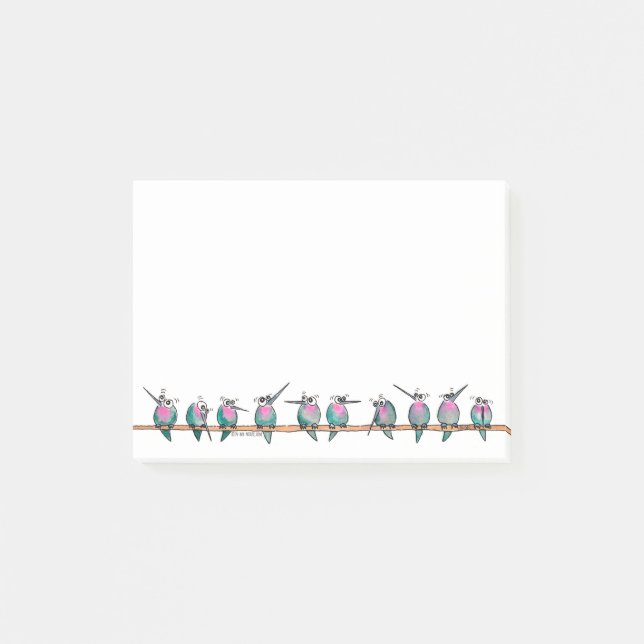 Paranoide Kolibripost-itanmerkungen Post-it Klebezettel (Vorderseite)
