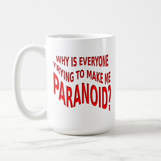 Paranoide lustige Tasse (Links)