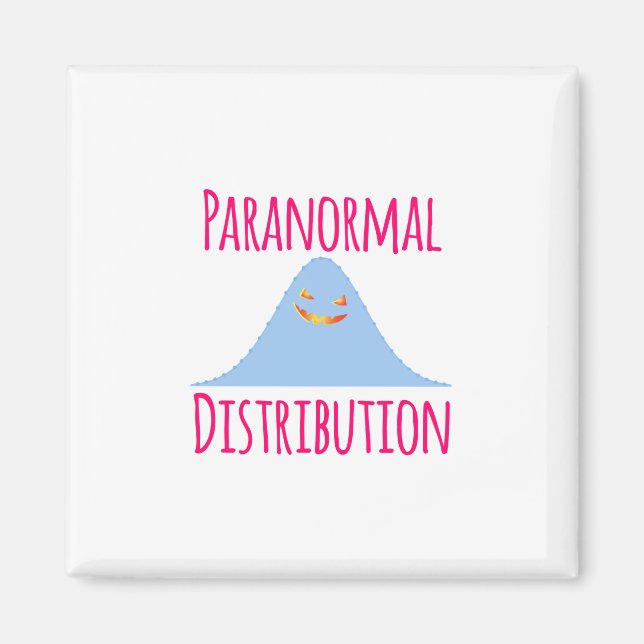 Paranormal Distribution Fun Halloween Normal Ghost Magnet (Vorne)