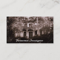 Paranormal Forscher-Visitenkarte HauntedHouse
