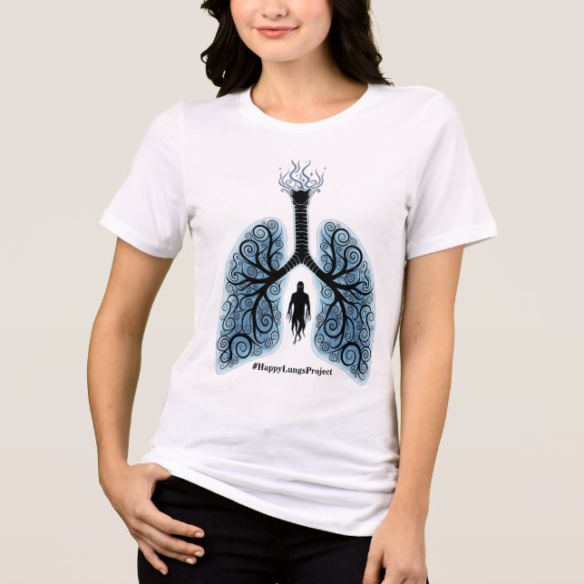 Paranormal Happy Lungs Projekt Fundraising-Shirt v Tri-Blend Shirt (Vorderseite)