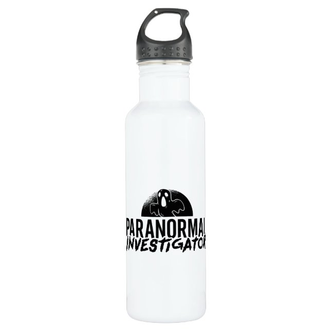Paranormal Investigator Ghost Hunter Ghost Jäger Edelstahlflasche (Vorderseite)