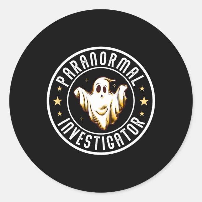 Paranormal Investigator Ghost Hunter Ghost Jäger Runder Aufkleber (Vorderseite)