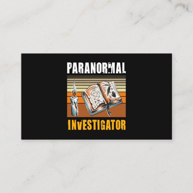 Paranormal Investigator Ghost Hunter Ghost Jäger Visitenkarte (Vorderseite)