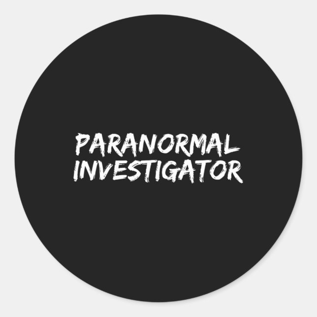 Paranormal Investigator Ghost Junting EVP Hallowee Runder Aufkleber (Vorderseite)