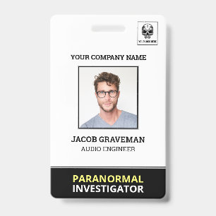 Paranormal Investigator Mitarbeiter Foto ID Tag Ausweis