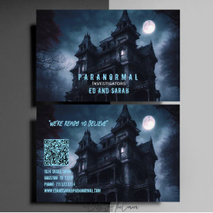 Paranormal Investigator Spuk House Moon Visitenkarte