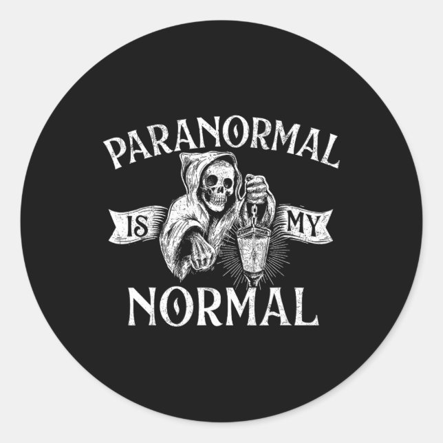 Paranormal ist mein normaler - Phantom Ghost Jagdh Runder Aufkleber (Vorderseite)