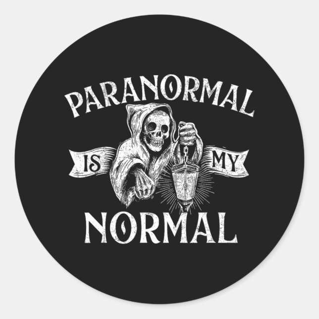 Paranormal ist mein normaler - Phantom Ghost Jagdh Runder Aufkleber (Vorderseite)