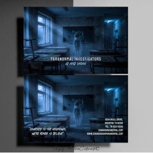 Paranormale Ermittler Gruselige Verlassene Klassen Visitenkarte