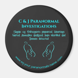 Paranormale Ermittlerin mit Geisterlogo Magnet