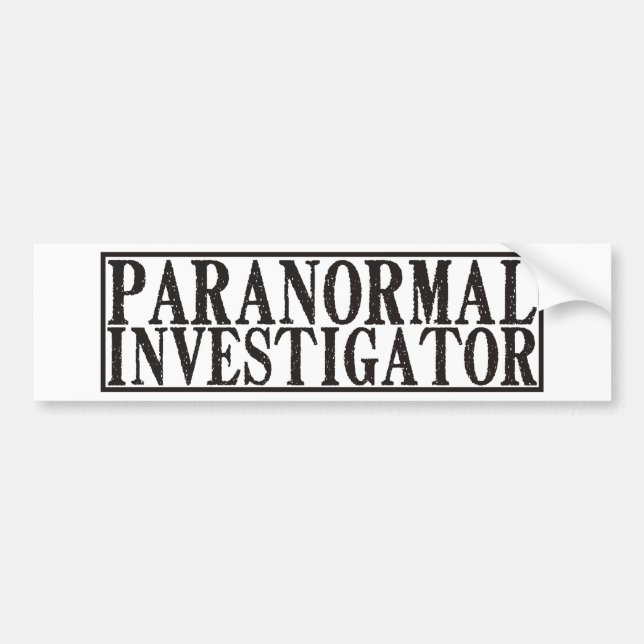 Paranormale Untersuchung Autoaufkleber (Vorne)