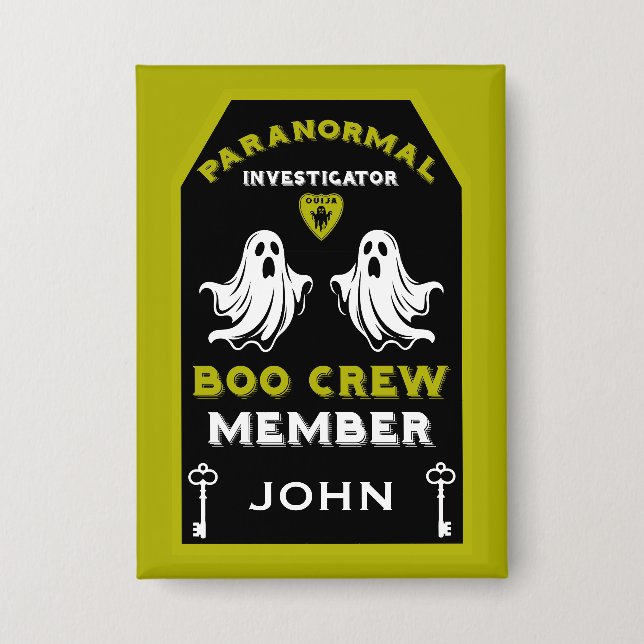 Paranormaler Ermittler Ghost Hunter Button (Vorderseite)
