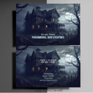 Paranormaler Ermittler Grusel-Spukhaus Visitenkarte