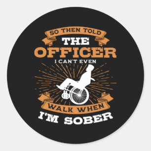 Paraplegiale Mit Behinderung Person Paraplegia Rol Runder Aufkleber