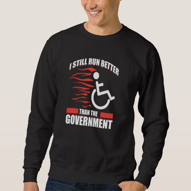 Paraplegium für behinderte Rollstuhlfahrer Sweatshirt (Vorderseite)