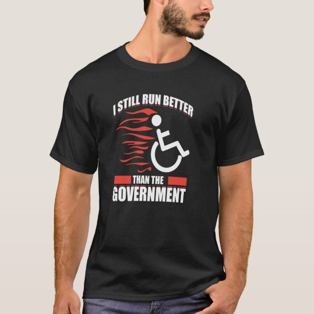 Paraplegium für behinderte Rollstuhlfahrer T-Shirt (Vorderseite)