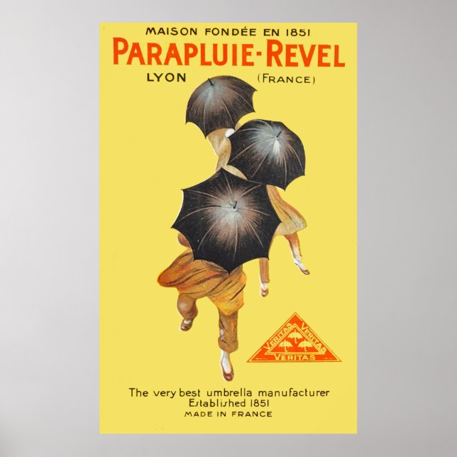 Parapluie Revel Advertising 1922 Poster (Vorne)