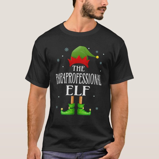 Paraprofessional Elf Xmas Funny Family Matching Ch T-Shirt (Vorderseite)