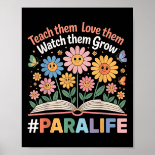 Paraprofessional Para Life Blume Lehrer zurück Poster