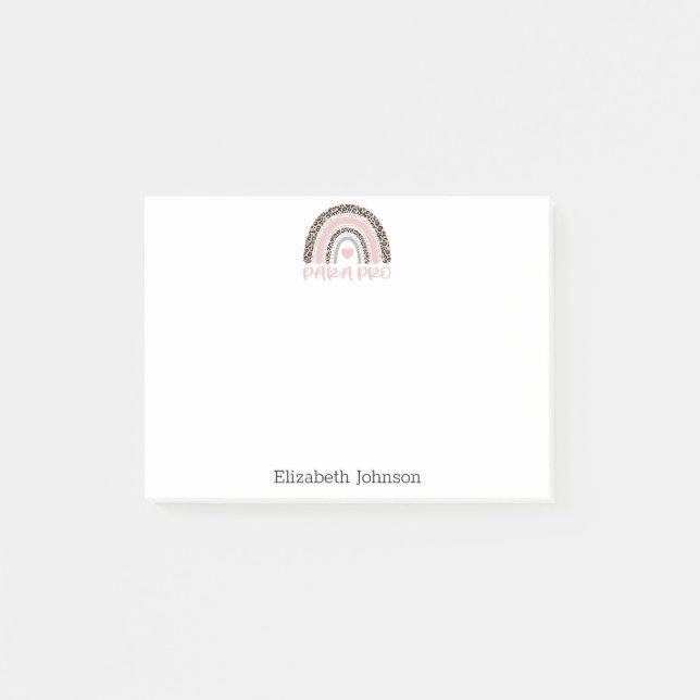 Paraprofessional Para Pro Regenbogen Geschenk Post-it Klebezettel (Vorderseite)