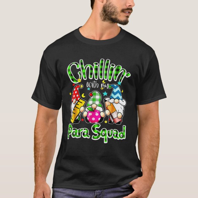 Paraprofessional Para Squad Chillin Gnomes Christm T-Shirt (Vorderseite)
