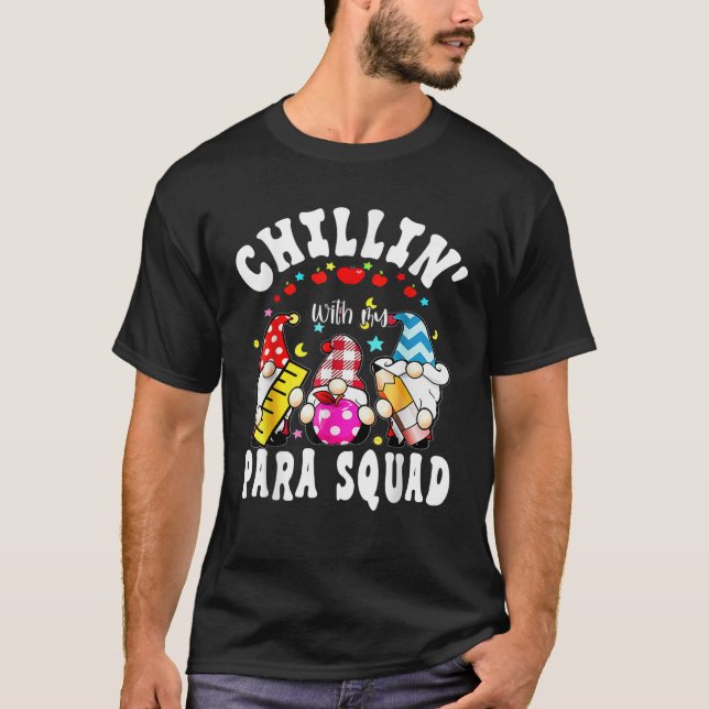 Paraprofessional Para Squad Chillin Gnomes Christm T-Shirt (Vorderseite)